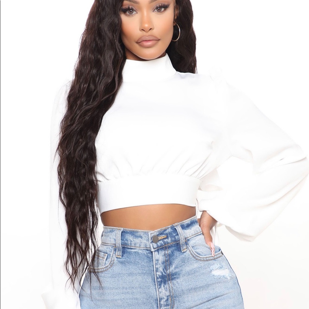 Tinsley Cropped Blouse - Off White